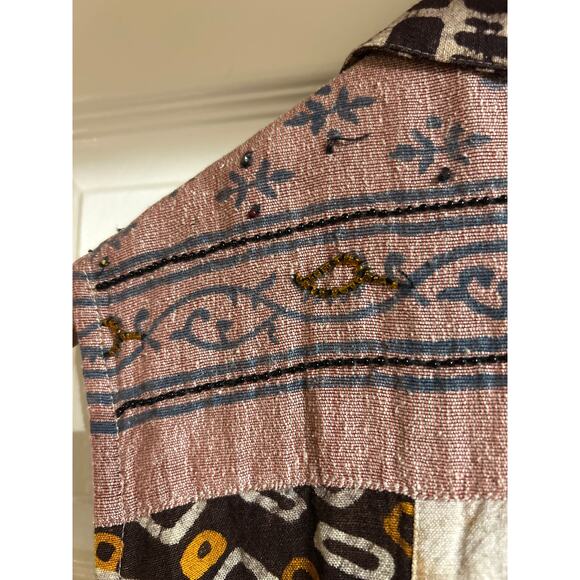 Chico’s Vintage Silk Linen Rayon Sleeveless Blouse - Picture 9 of 10